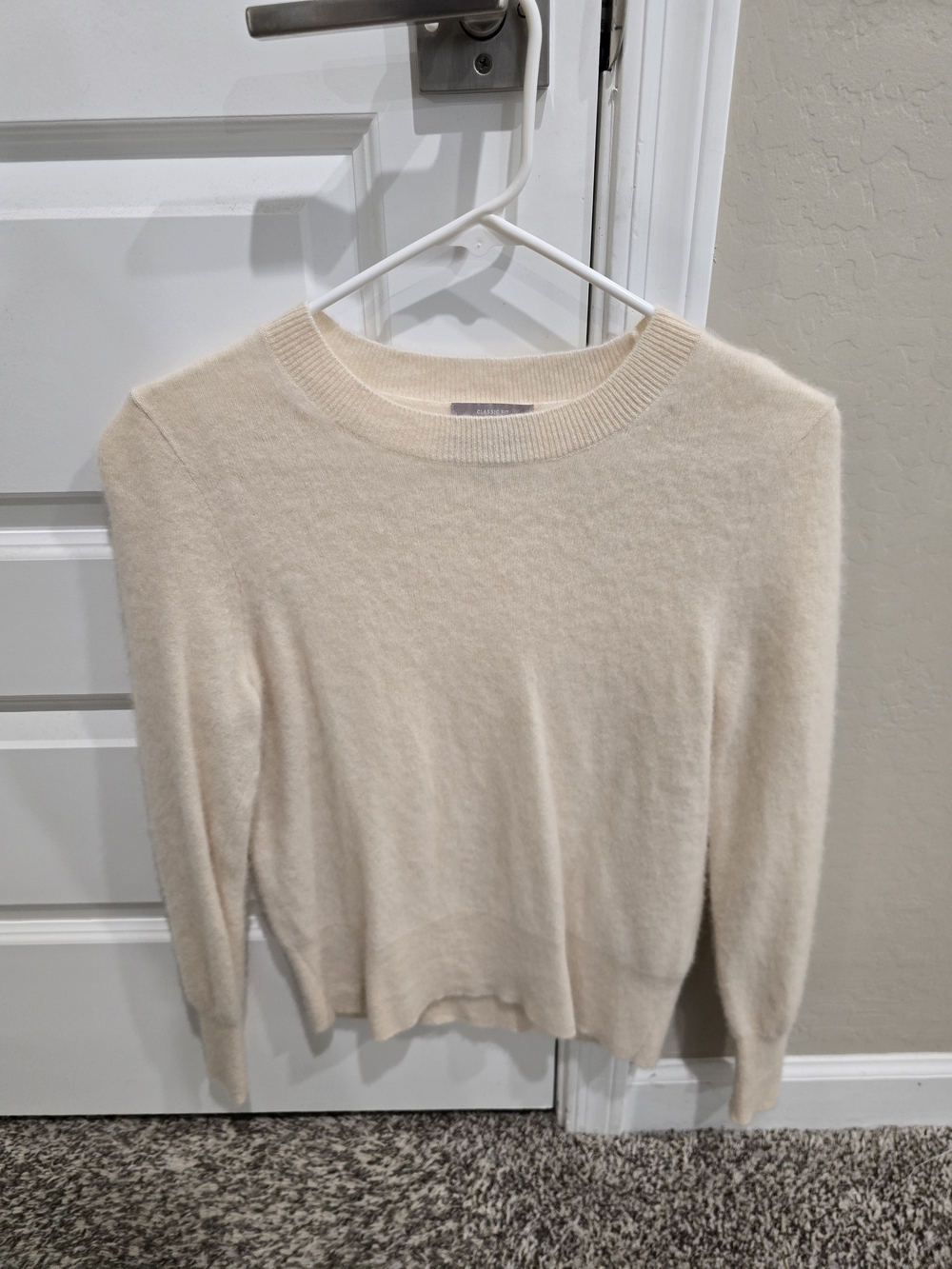 J. Crew Soft Cream Crewneck Sweater